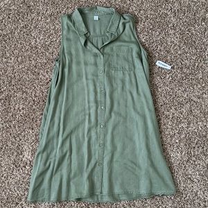 NWT Old Navy Olive Green Denim Dress